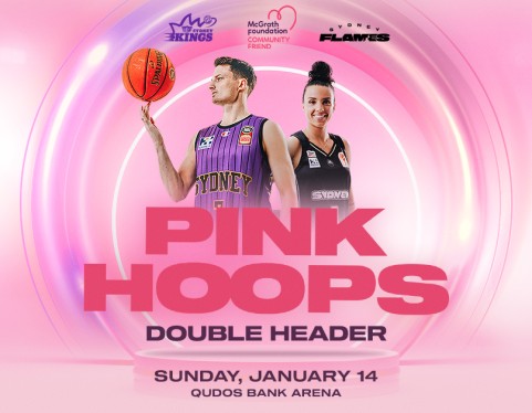 GET ON BOARD THE BUS FOR FLAMES-KINGS PINK HOOPS SYDNEY DOUBLE-HEADER